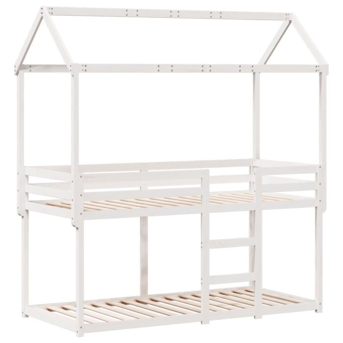 Vidaxl Bunk Bed Without Mattress White 90x200 Cm Solid Wood Pine