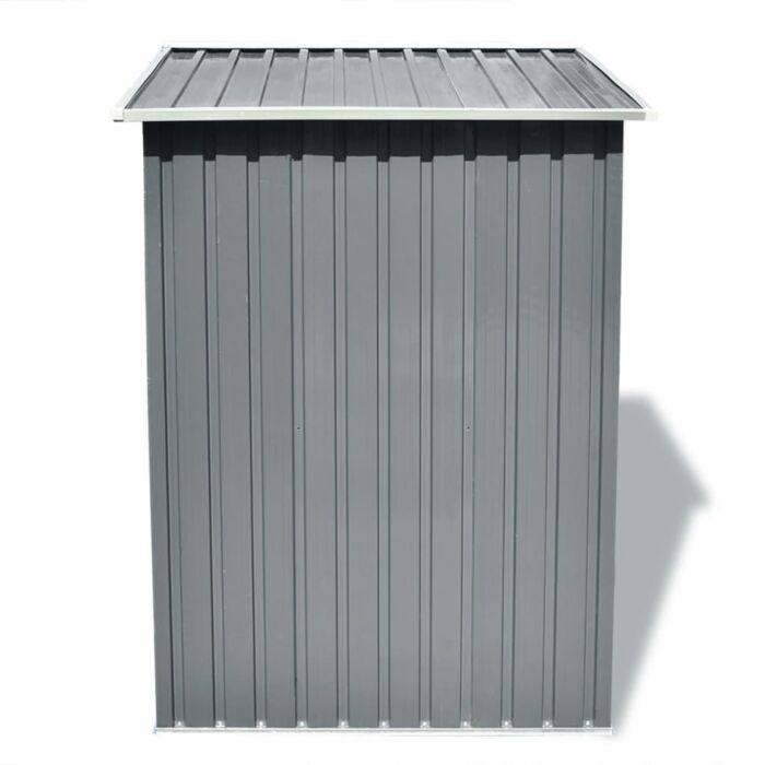 Vidaxl Garden Storage Shed Grey Metal 204x132x186 Cm