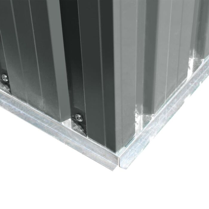 Vidaxl Garden Storage Shed Grey Metal 204x132x186 Cm