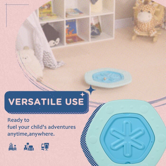 Zonekiz Two-in-one Balance Board, Kids Wobble Board With Ball - Blue