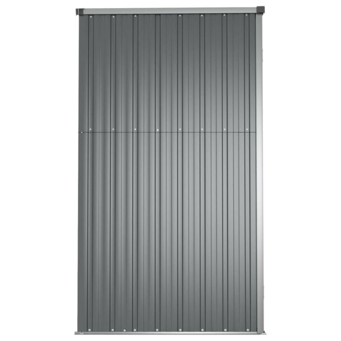 Vidaxl Garden Tool Shed Grey 225x89x161 Cm Galvanised Steel