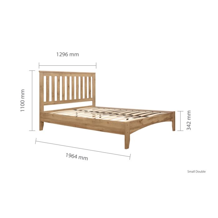 Hampstead Small Double Bed Oak