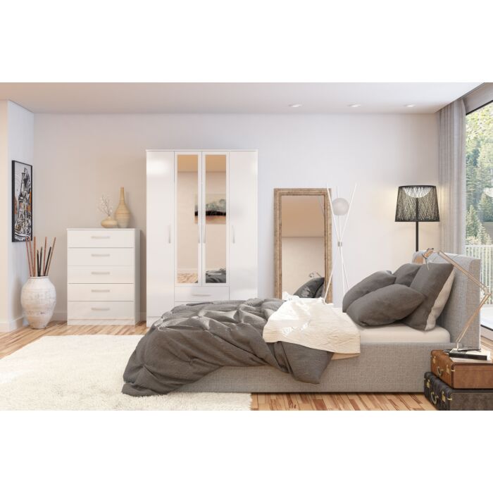Lynx 5 Drawer Chest White