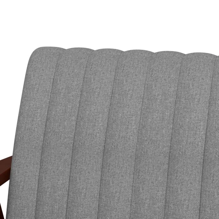 Homcom Modern Armchair, Fabric Accent Chair, Upholstered Living Room Chair With Wood Legs Tufting Pattern, Grey