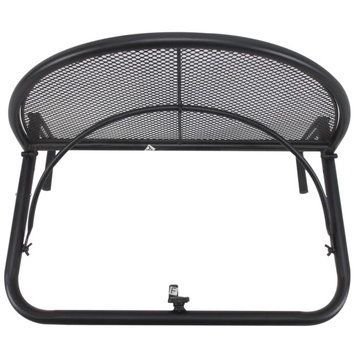 Outsunny Semi-circular Attachable Balcony Hanging Coffee Table Adjustable Side Metal Table