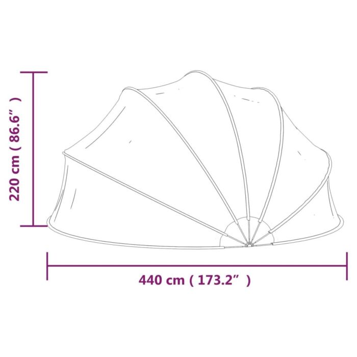 Vidaxl Pool Dome 440x220 Cm