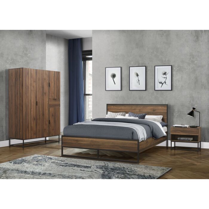 Houston 1 Drawer Bedside Walnut