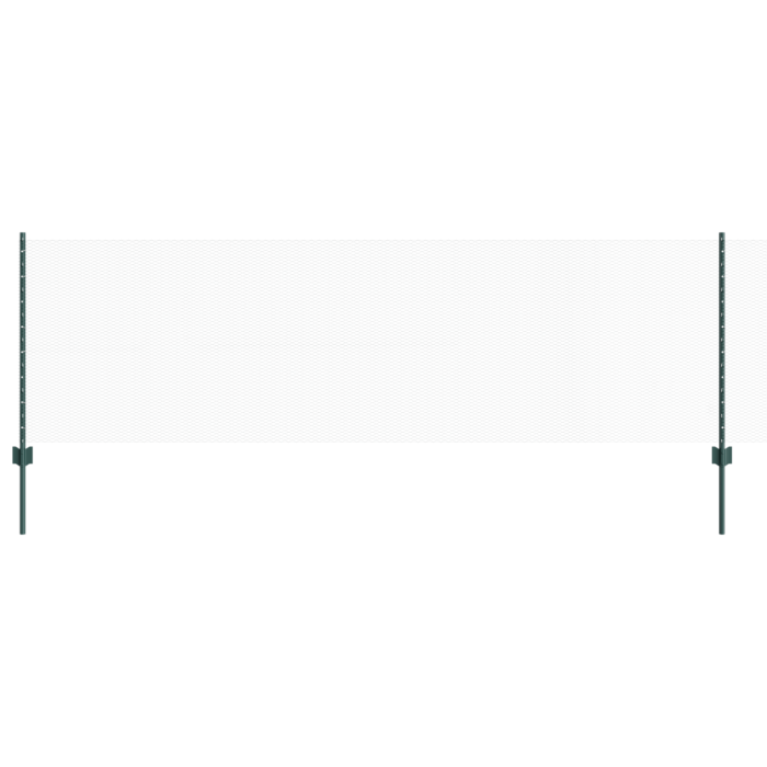 Vidaxl Fence Posts 11 Pcs U-channel Green 80 Cm Steel, Vidaxl Hexagon Fence Green 0,8x100 M Steel