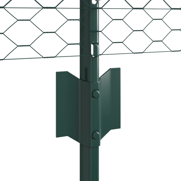 Vidaxl Fence Posts 11 Pcs U-channel Green 80 Cm Steel, Vidaxl Hexagon Fence Green 0,8x100 M Steel