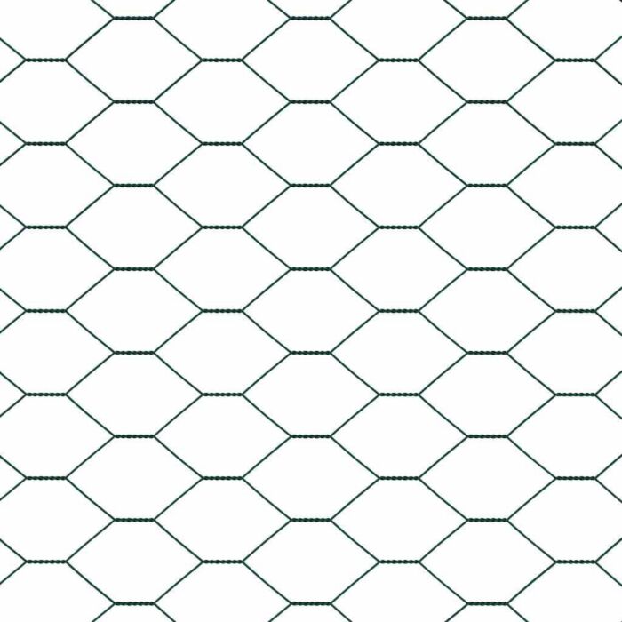 Vidaxl Fence Posts 11 Pcs U-channel Green 80 Cm Steel, Vidaxl Hexagon Fence Green 0,8x100 M Steel