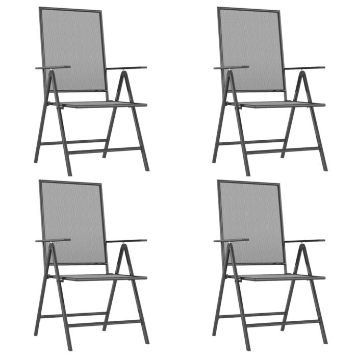 Vidaxl 5 Piece Garden Dining Set Anthracite Steel