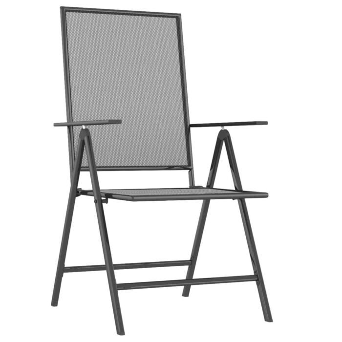 Vidaxl 5 Piece Garden Dining Set Anthracite Steel