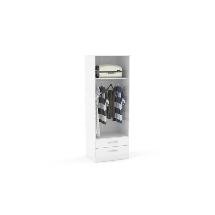 Lynx 2 Door Combi Wardrobe White