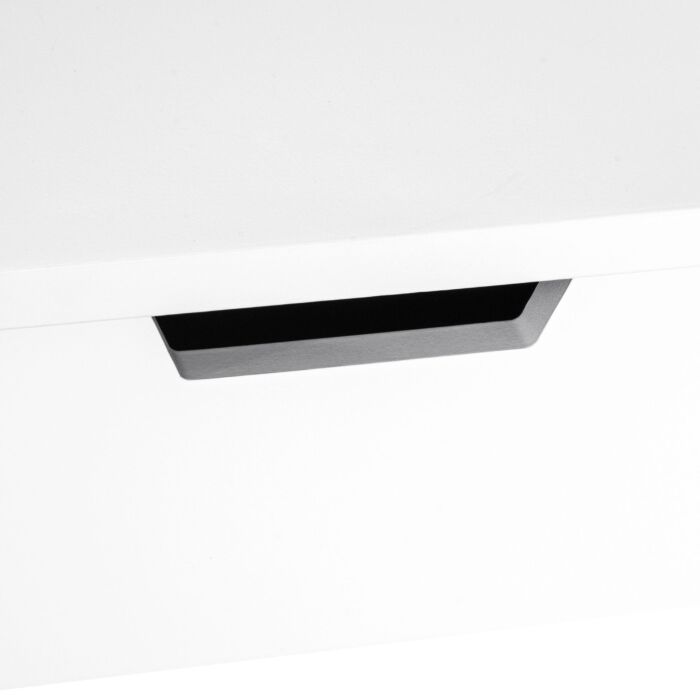 Homcom Mdf,pine Dressing Table Desk Flip-up Mirror Multi-purpose 2 Drawers Modern - White