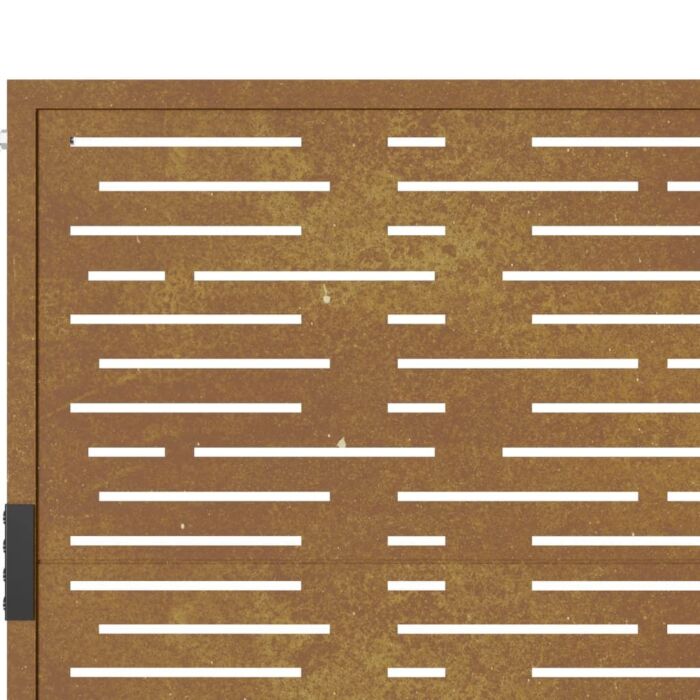 Vidaxl Garden Gate 105x180 Cm Corten Steel Square Design