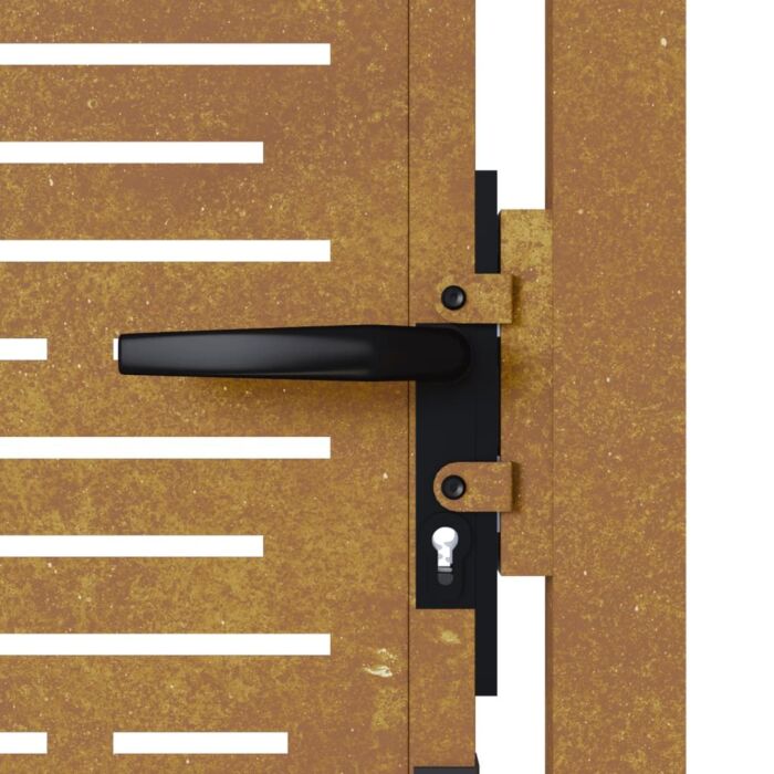 Vidaxl Garden Gate 105x180 Cm Corten Steel Square Design