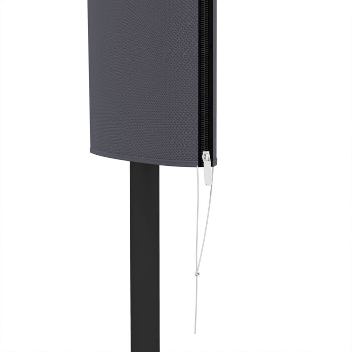 Outsunny Outdoor Cantilever Umbrella Cover Parasol With Rod, Zipper, Dark Grey