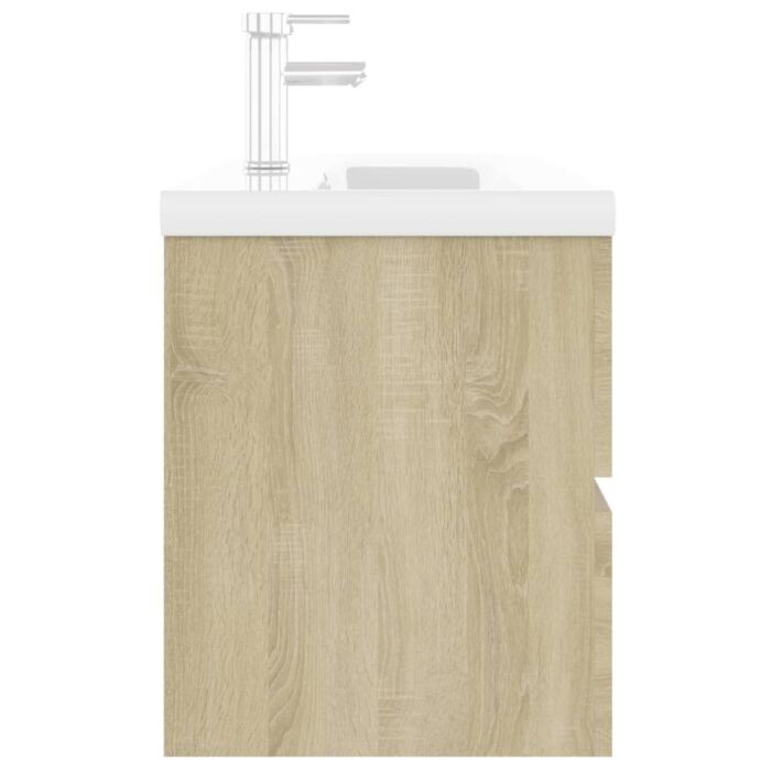 Vidaxl Sink Cabinet With Built-in Basin Sonoma Oak Engineered Wood