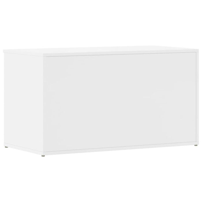 Vidaxl Storage Chest High Gloss White 84x42x46 Cm Engineered Wood