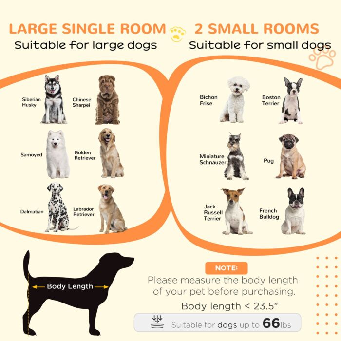 Pawhut Dog Crate Furniture For Large Dogs, Double Dog Cage For Small Dogs