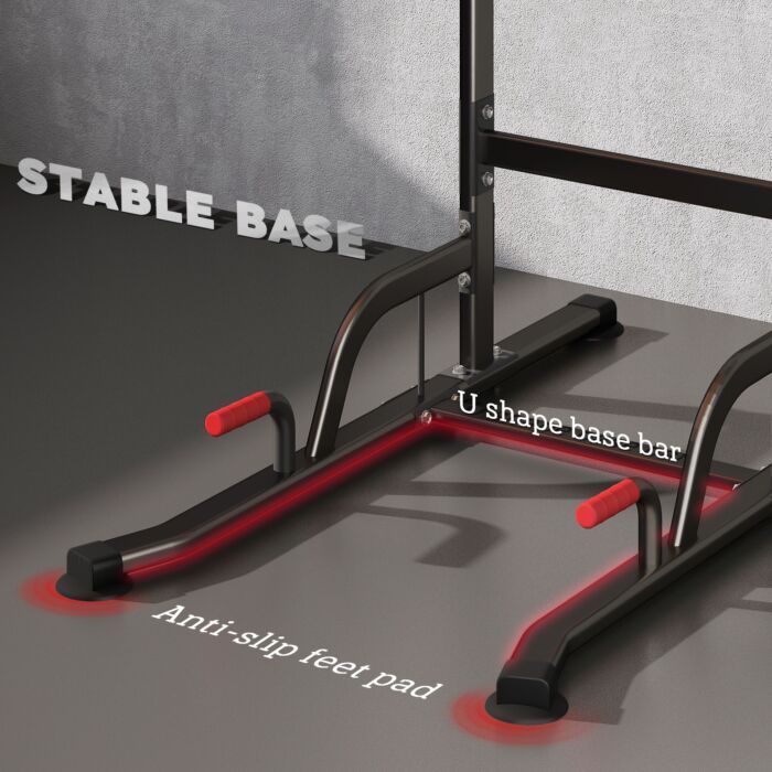 Homcom Pull Up Station Bar Power Tower Station For Home Office Gym Traning Workout Equipment