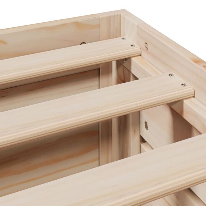 Vidaxl Bed Frame Without Mattress With Drawers 200x200 Cm Solid Wood Pine
