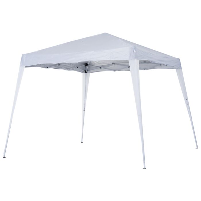 Outsunny 3 X 3 M Canopy Tent Slant Leg Pop Up Gazebo W/ Carry Bag, Height Adjustable Party Tent Instant Event Shelter, White