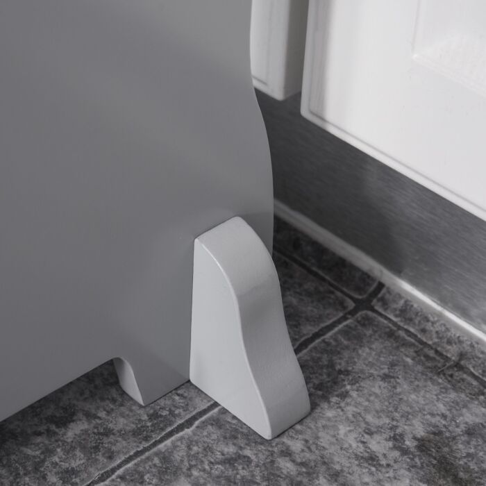 Homcom Kitchen Helper Step Stool With 2 Steps & Handles Suitable For Children Learning Platform For Kids And Toddlers, Footstool, Grey
