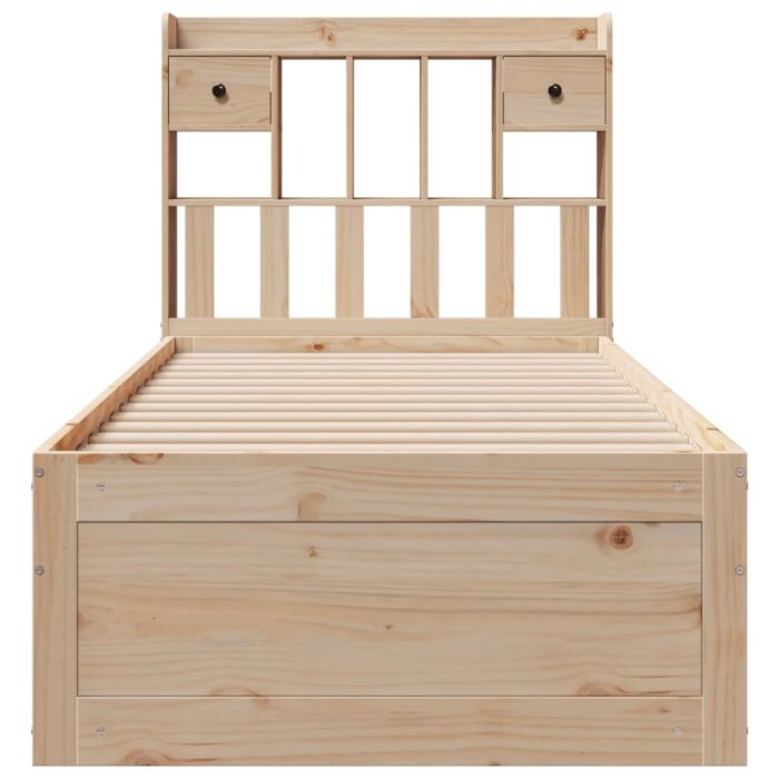 Vidaxl Bookcase Bed Without Mattress 90x190 Cm Single Solid Wood Pine