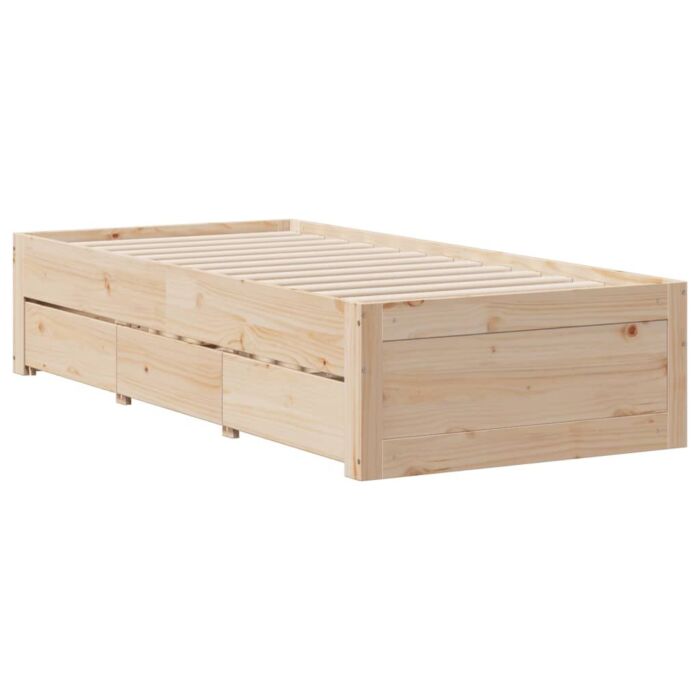 Vidaxl Bookcase Bed Without Mattress 90x190 Cm Single Solid Wood Pine