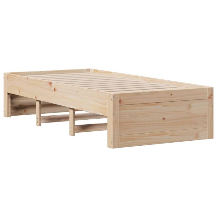 Vidaxl Bookcase Bed Without Mattress 90x190 Cm Single Solid Wood Pine