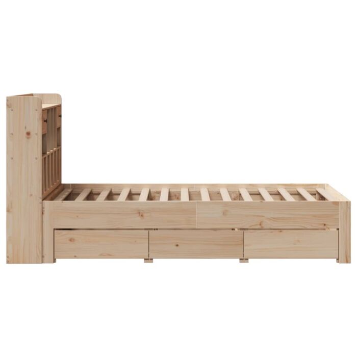 Vidaxl Bookcase Bed Without Mattress 90x190 Cm Single Solid Wood Pine