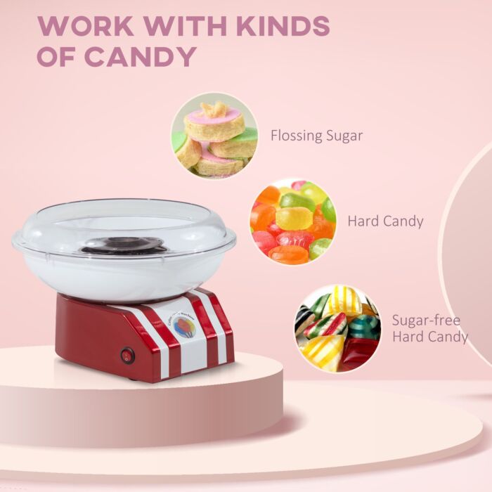 Homcom Professional Candy Floss Machine Electric Cotton Candy Maker Gadgetry 450w