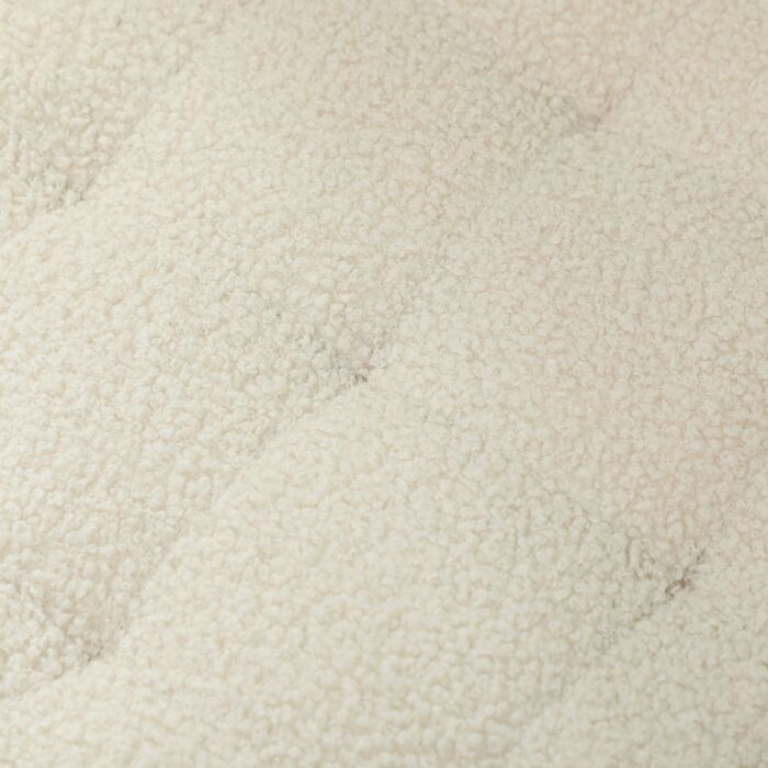 Homcom 31.8l Teddy Fleece Storage Ottoman - Cream White