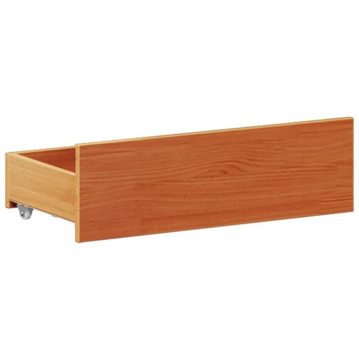 Vidaxl Bed Frame Without Mattress With Headboard Wax Brown 200x200 Cm Solid Wood Pine