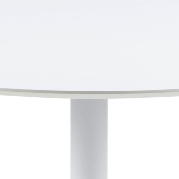 Ibiza Round Dining Table With White Top And White Base