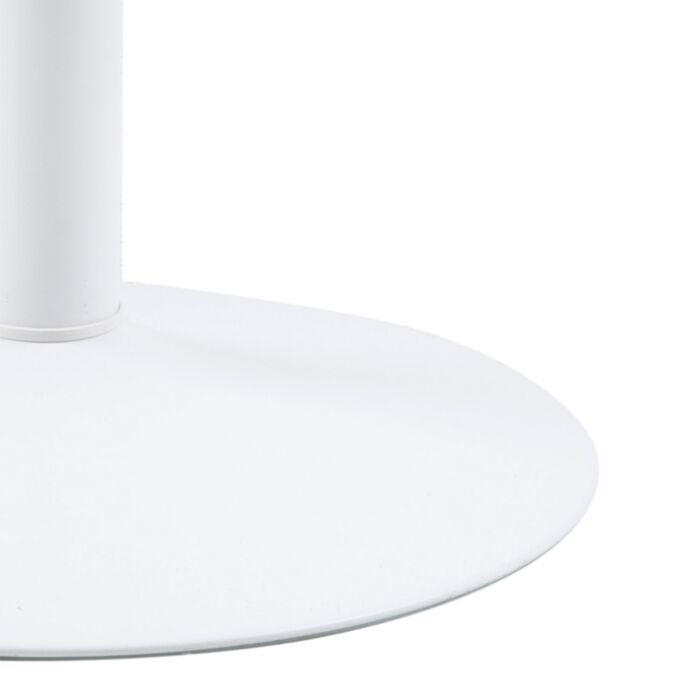Ibiza Round Dining Table With White Top And White Base