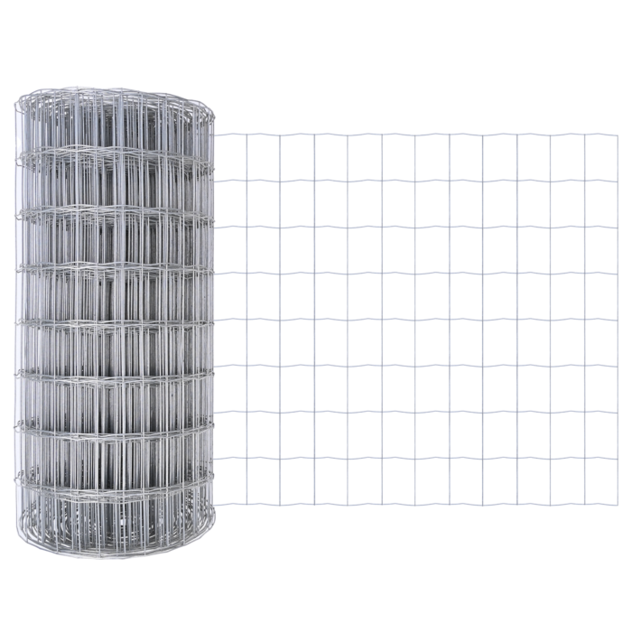 Vidaxl Euro Fence With 13 Flanged Posts 0.6x50 M Galvanised Steel