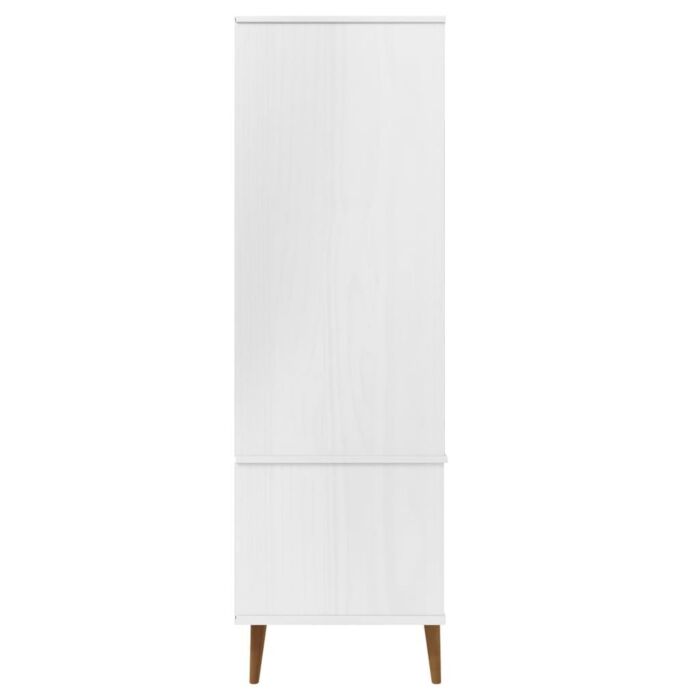 Vidaxl Wardrobe Molde White 90x55x175 Cm Solid Wood Pine