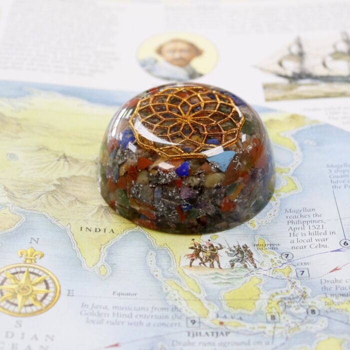 Orgonite Desk Power Pack - Multi Stone Dome