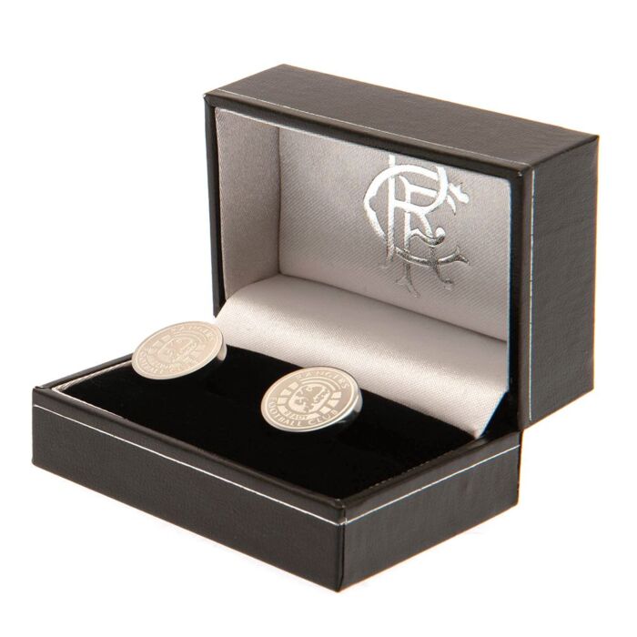 Rangers Fc Stainless Steel Formed Ready Crest Cufflinks