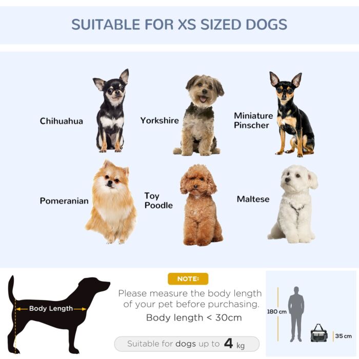 Pawhut 51cm Foldable Pet Carrier, Dog Cage, Portable Cat Carrier, Cat Bag, Pet Travel Bag With Cushion For Miniature Dogs, Grey