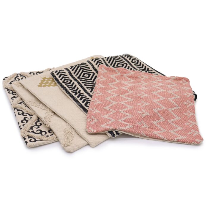 Classic Cushion Cover - Lux Criss-cross & Print - 45x45cm