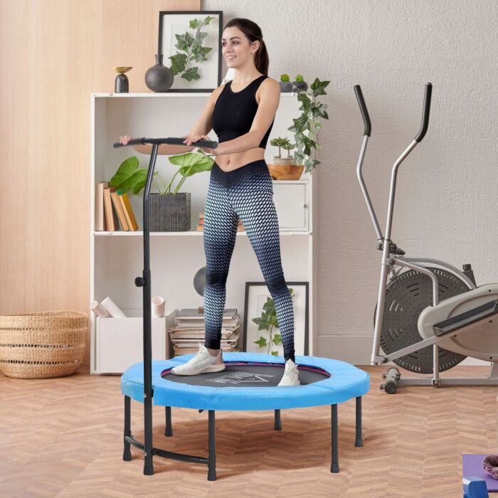 Homcom Trampoline Rebounder Adjustable Jumper, 40"-blue