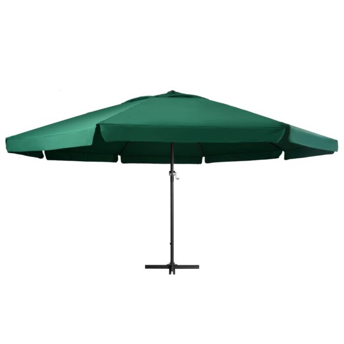 Vidaxl Outdoor Parasol With Aluminium Pole 600 Cm Green