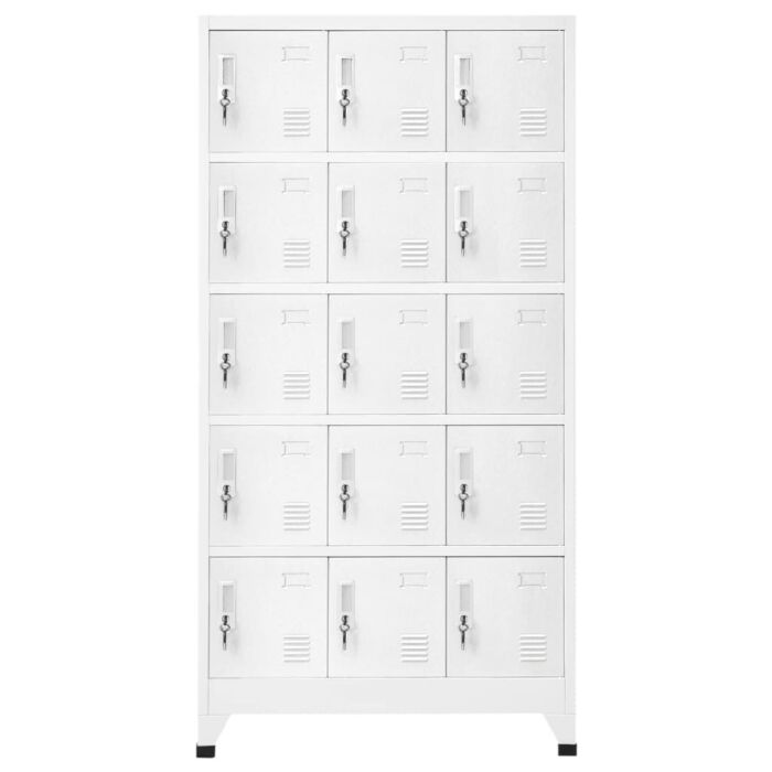 Vidaxl Locker Cabinet Light Grey 90x40x180 Cm Steel