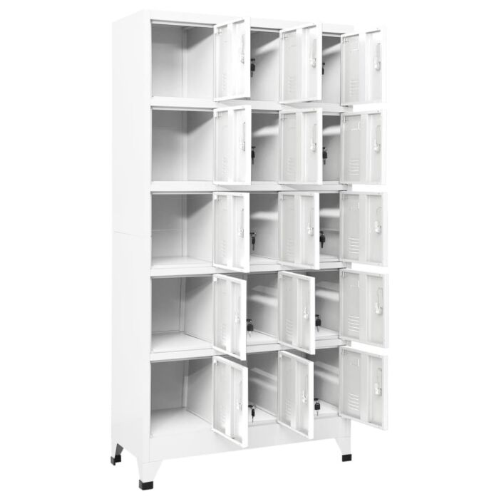 Vidaxl Locker Cabinet Light Grey 90x40x180 Cm Steel
