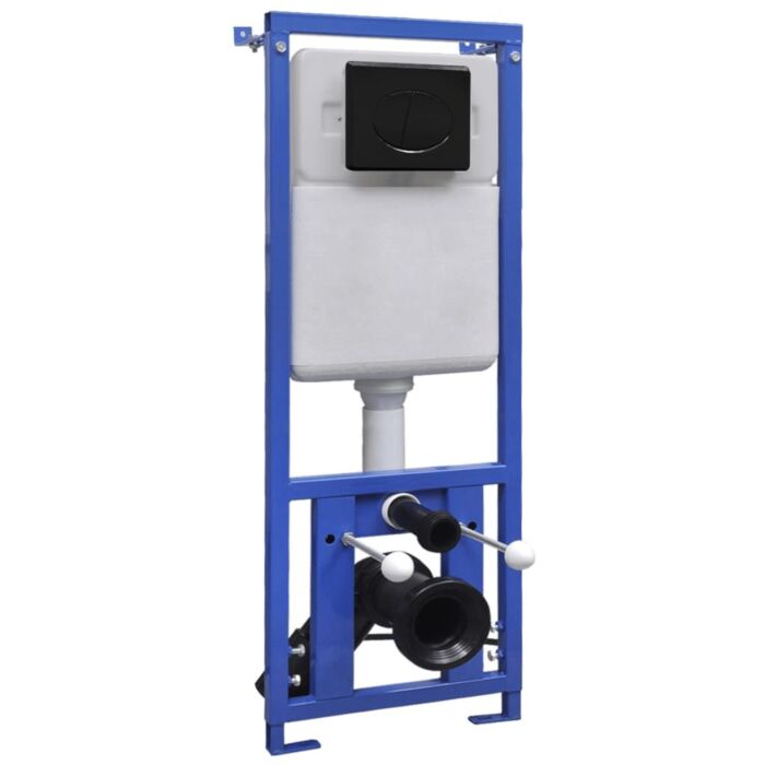 Vidaxl Wall-hung Toilet With Concealed Cistern Ceramic Black