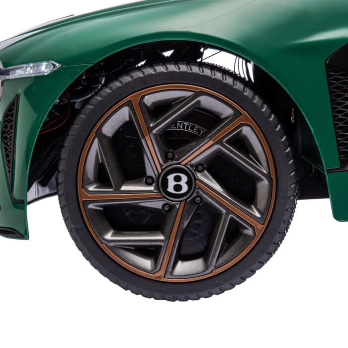 Homcom Bentley Bacalar Licensed 12v Kids Electric Ride On Car W/ Remote Control, Powered Electric Car W/ Portable Battery, For Kids Aged 3-5, Green