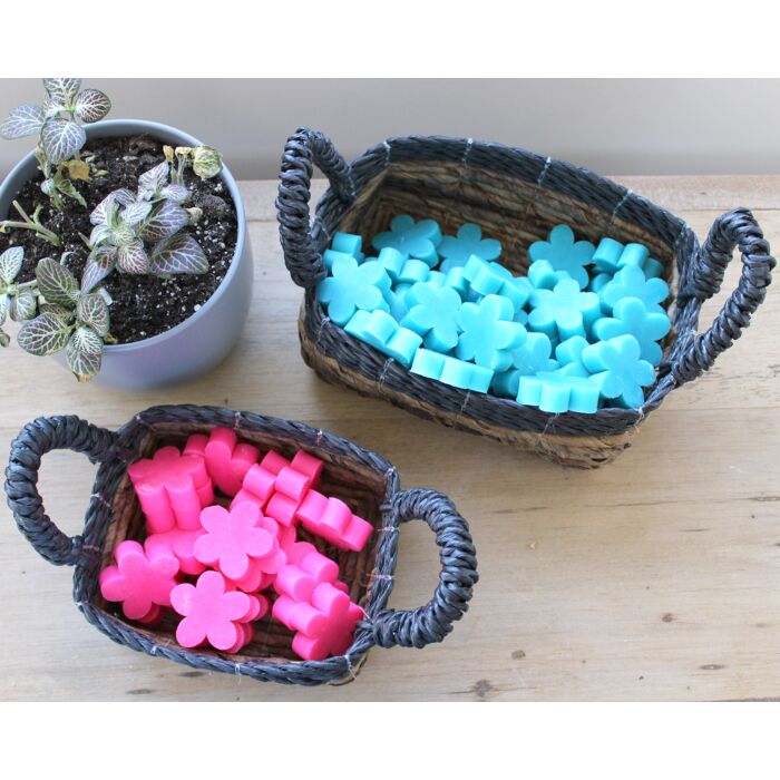 Banana Leaf & Abu-abu Raffia Square Basket- Set Of 3